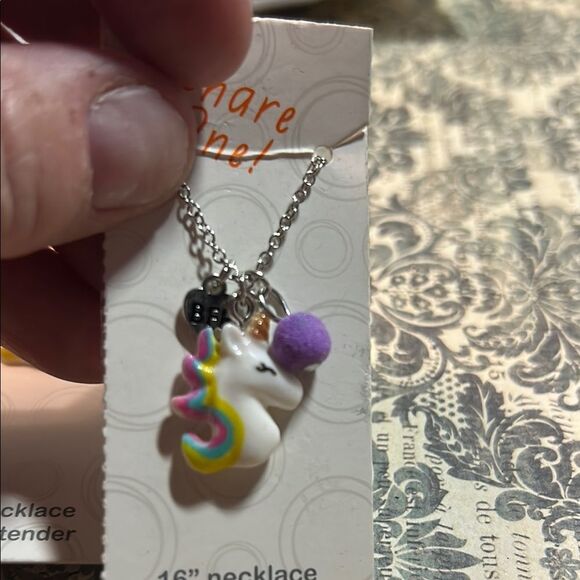 White and Pink Unicorn Jewelry Set - Picture 4 of 5